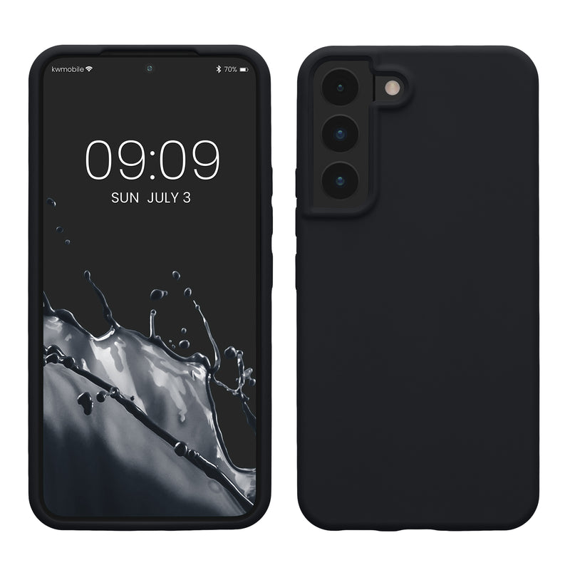 kwmobile Protective Cover compatible with Samsung S22 Case Silicone Case Phone Cover Soft Surface Wireless Charging