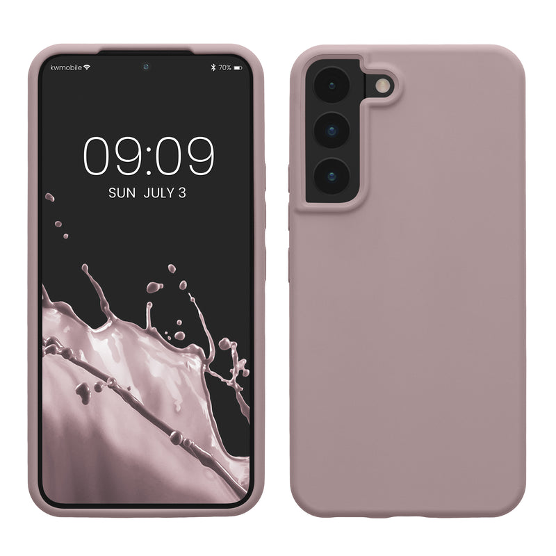kwmobile Protective Cover compatible with Samsung S22 Case Silicone Case Phone Cover Soft Surface Wireless Charging