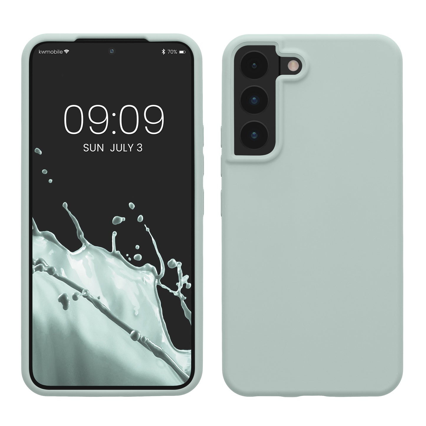 kwmobile Protective Cover compatible with Samsung S22 Case Silicone Case Phone Cover Soft Surface Wireless Charging