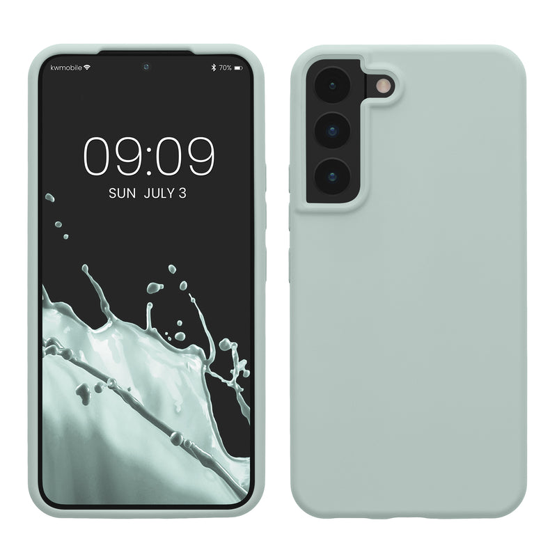 kwmobile Protective Cover compatible with Samsung S22 Case Silicone Case Phone Cover Soft Surface Wireless Charging