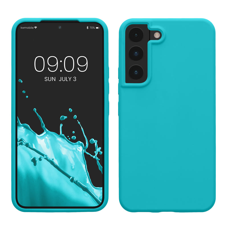kwmobile Protective Cover compatible with Samsung S22 Case Silicone Case Phone Cover Soft Surface Wireless Charging