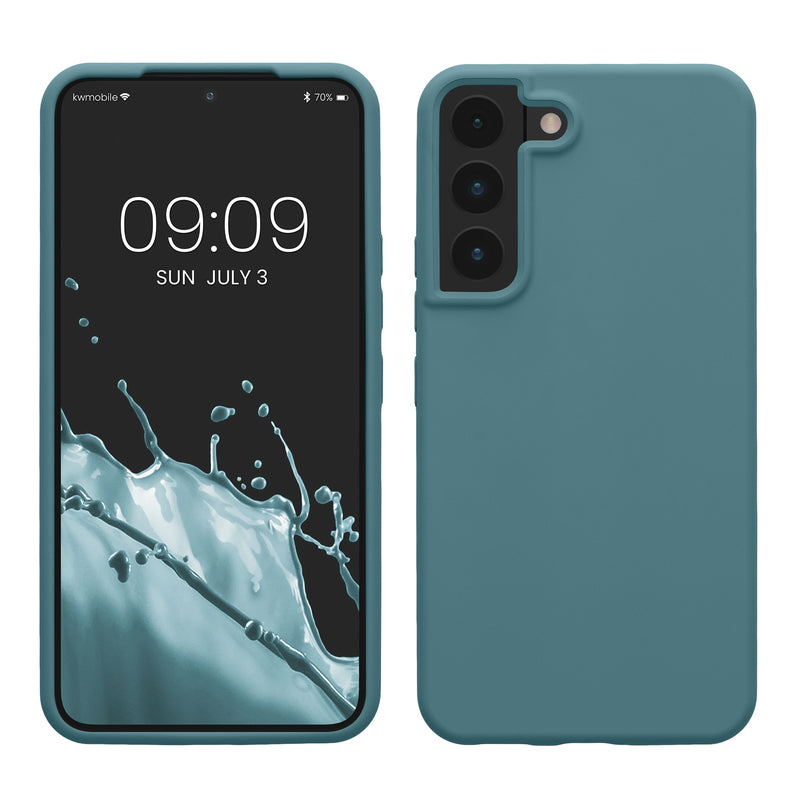 kwmobile Protective Cover compatible with Samsung S22 Case Silicone Case Phone Cover Soft Surface Wireless Charging