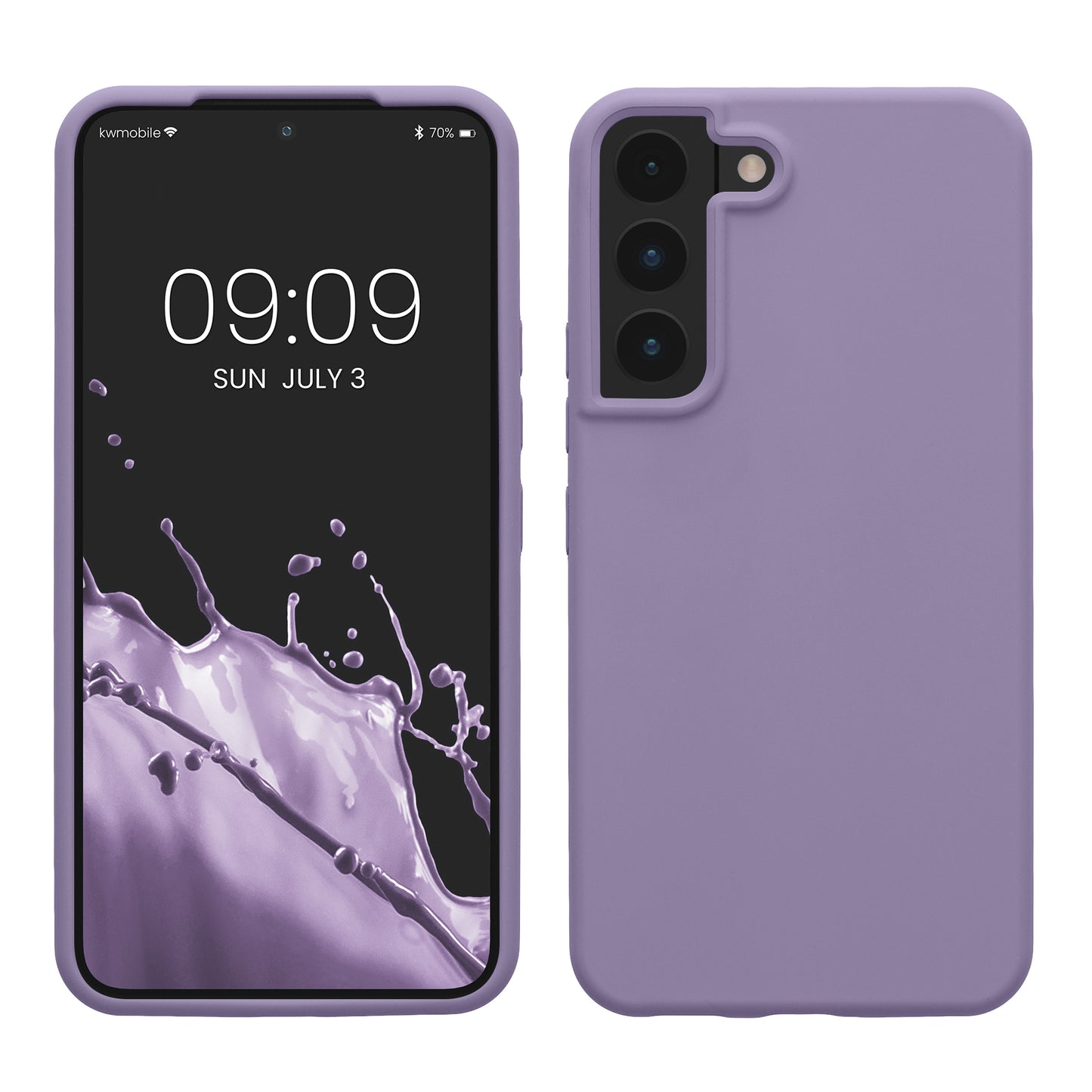kwmobile Protective Cover compatible with Samsung S22 Case Silicone Case Phone Cover Soft Surface Wireless Charging