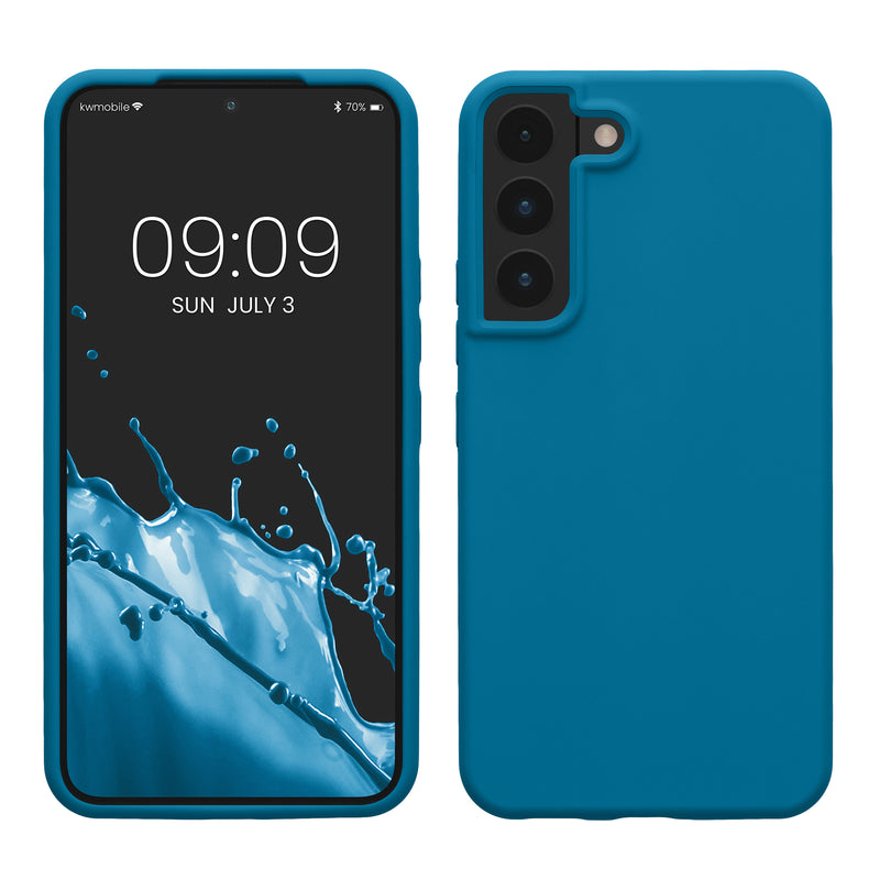 kwmobile Protective Cover compatible with Samsung S22 Case Silicone Case Phone Cover Soft Surface Wireless Charging