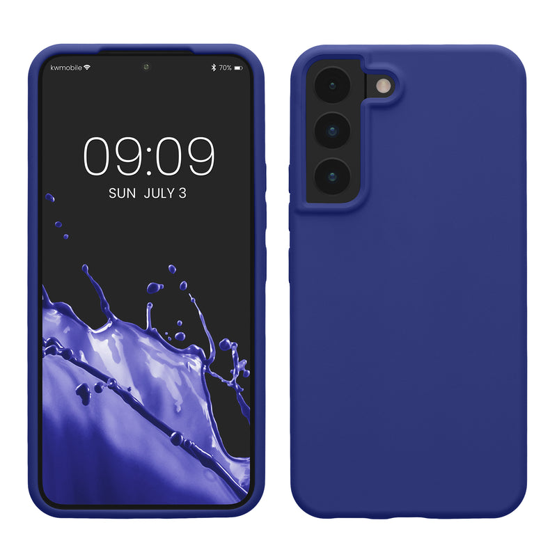kwmobile Protective Cover compatible with Samsung S22 Case Silicone Case Phone Cover Soft Surface Wireless Charging