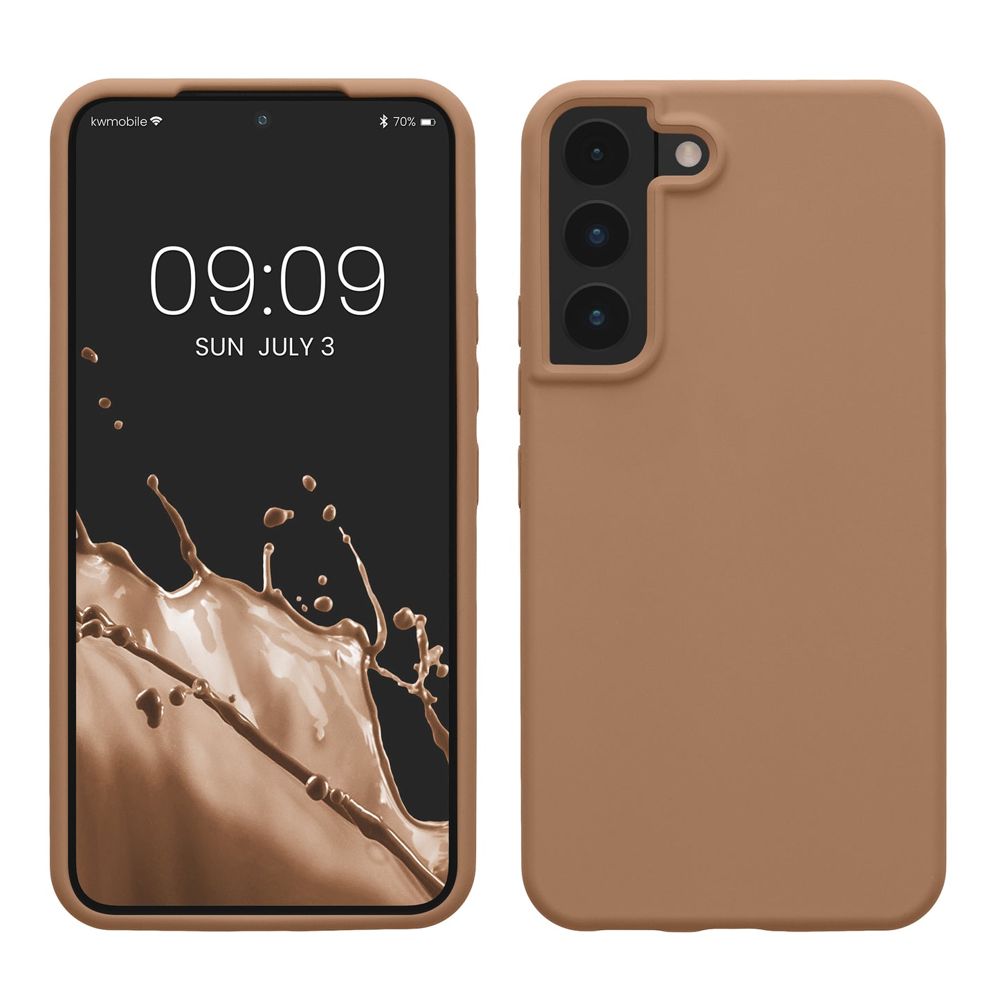kwmobile Protective Cover compatible with Samsung S22 Case Silicone Case Phone Cover Soft Surface Wireless Charging