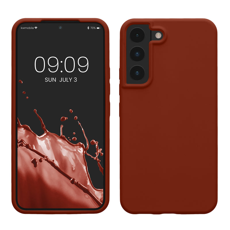 kwmobile Protective Cover compatible with Samsung S22 Case Silicone Case Phone Cover Soft Surface Wireless Charging
