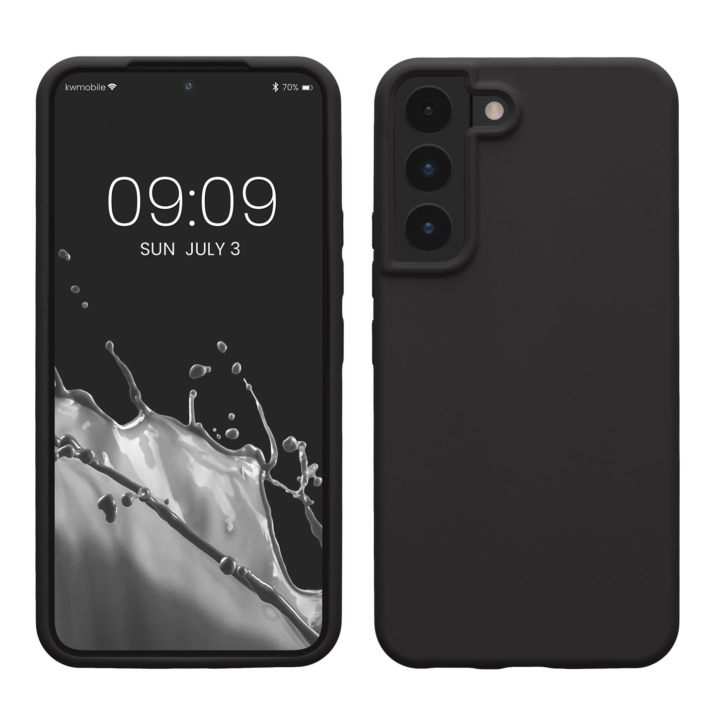 kwmobile Protective Cover compatible with Samsung S22 Case Silicone Case Phone Cover Soft Surface Wireless Charging