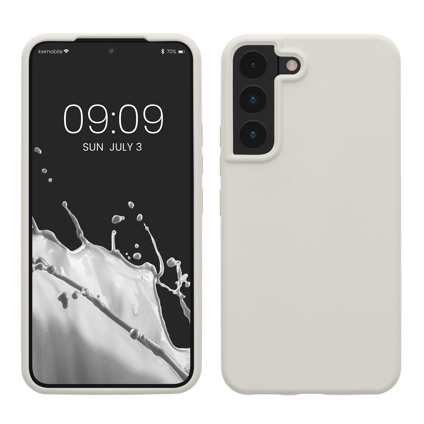 kwmobile Protective Cover compatible with Samsung S22 Case Silicone Case Phone Cover Soft Surface Wireless Charging