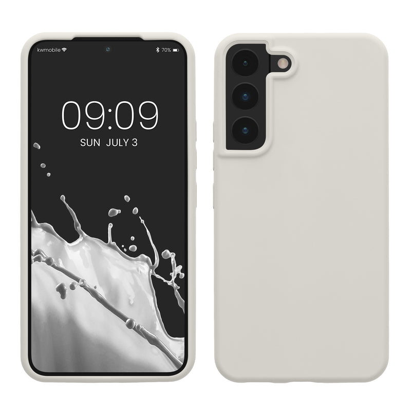 kwmobile Protective Cover compatible with Samsung S22 Case Silicone Case Phone Cover Soft Surface Wireless Charging