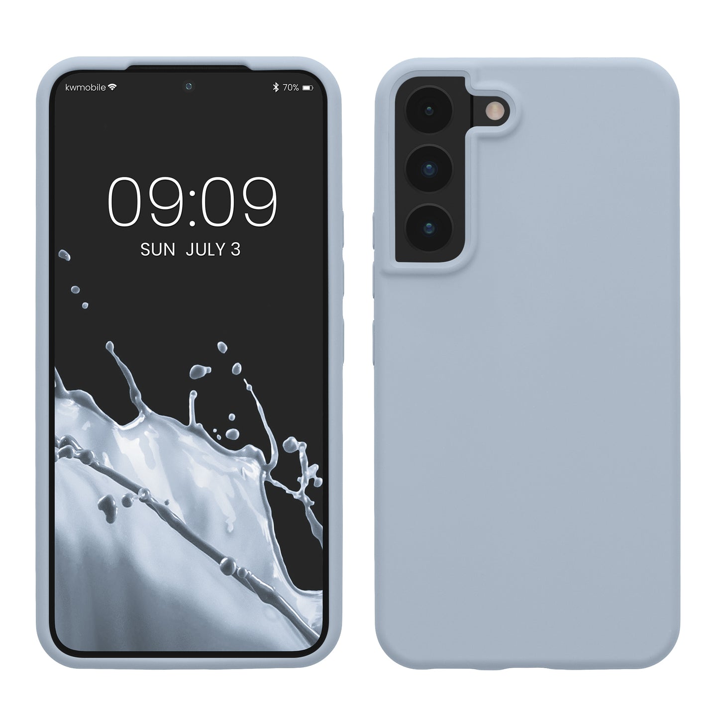 kwmobile Protective Cover compatible with Samsung S22 Case Silicone Case Phone Cover Soft Surface Wireless Charging