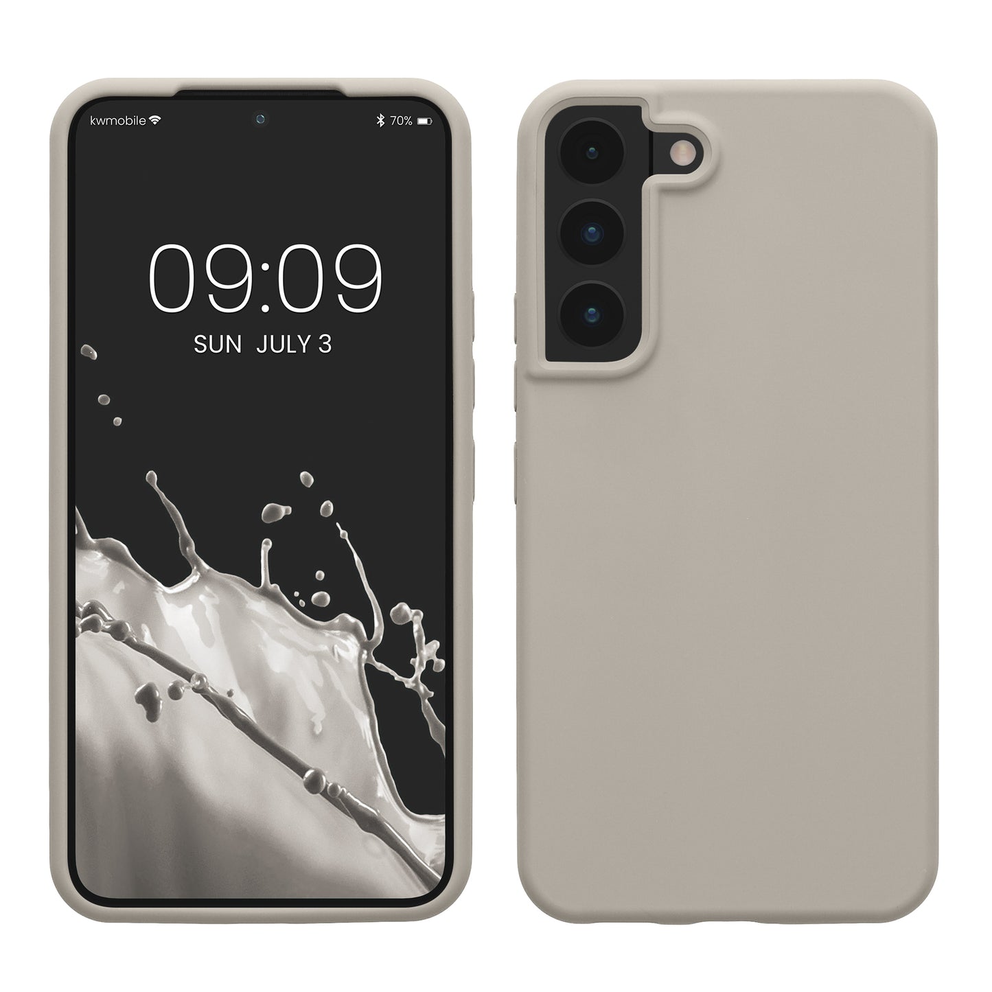 kwmobile Protective Cover compatible with Samsung S22 Case Silicone Case Phone Cover Soft Surface Wireless Charging