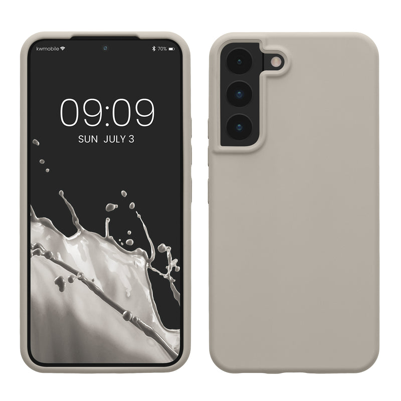 kwmobile Protective Cover compatible with Samsung S22 Case Silicone Case Phone Cover Soft Surface Wireless Charging