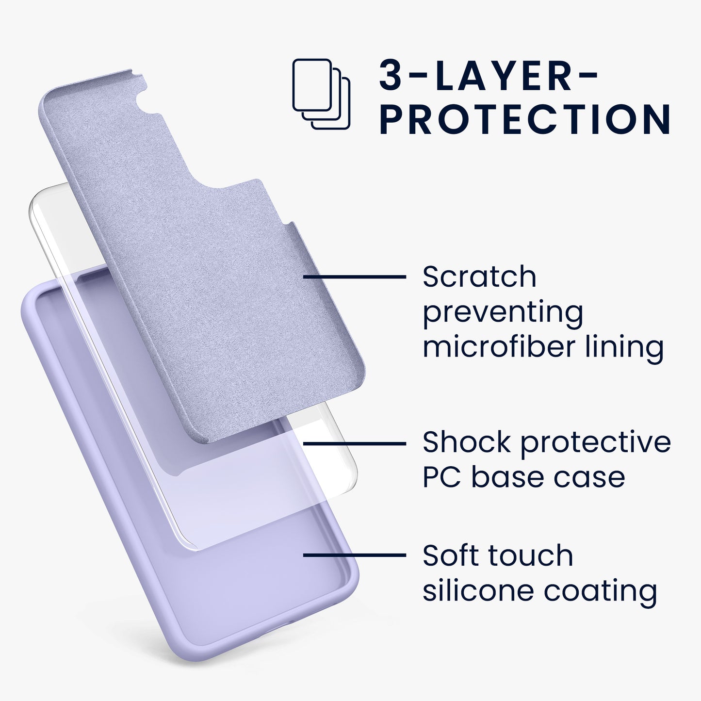 kwmobile Protective Cover compatible with Samsung S22 Case Silicone Case Phone Cover Soft Surface Wireless Charging