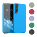 kwmobile Hülle kompatibel mit Samsung Galaxy S22 Plus Hülle - Silikon Handy Case - Handyhülle weiche Oberfläche - kabelloses Laden - Grau Grau  