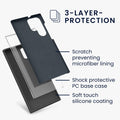 kwmobile Samsung Galaxy S22 Ultra Case - Silicone Cover - Wireless Charging - Protective Case