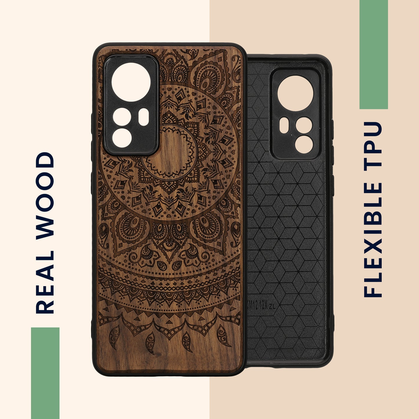 kwmobile Case Compatible with Xiaomi 12 / 12X Phone Cover TPU Phone Case Compass Vintage