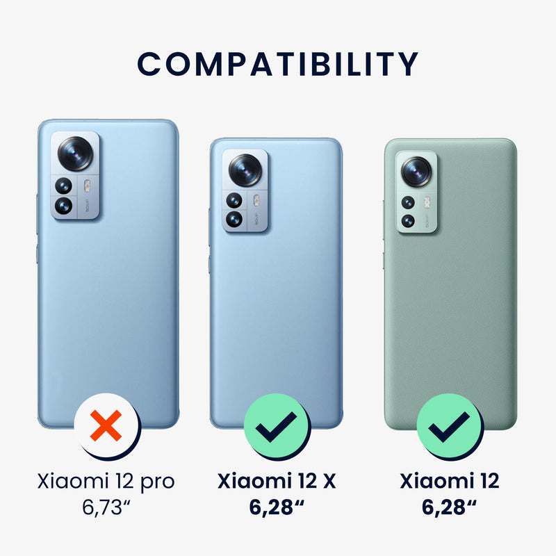 kwmobile Case Compatible with Xiaomi 12 / 12X Phone Cover TPU Phone Case Compass Vintage