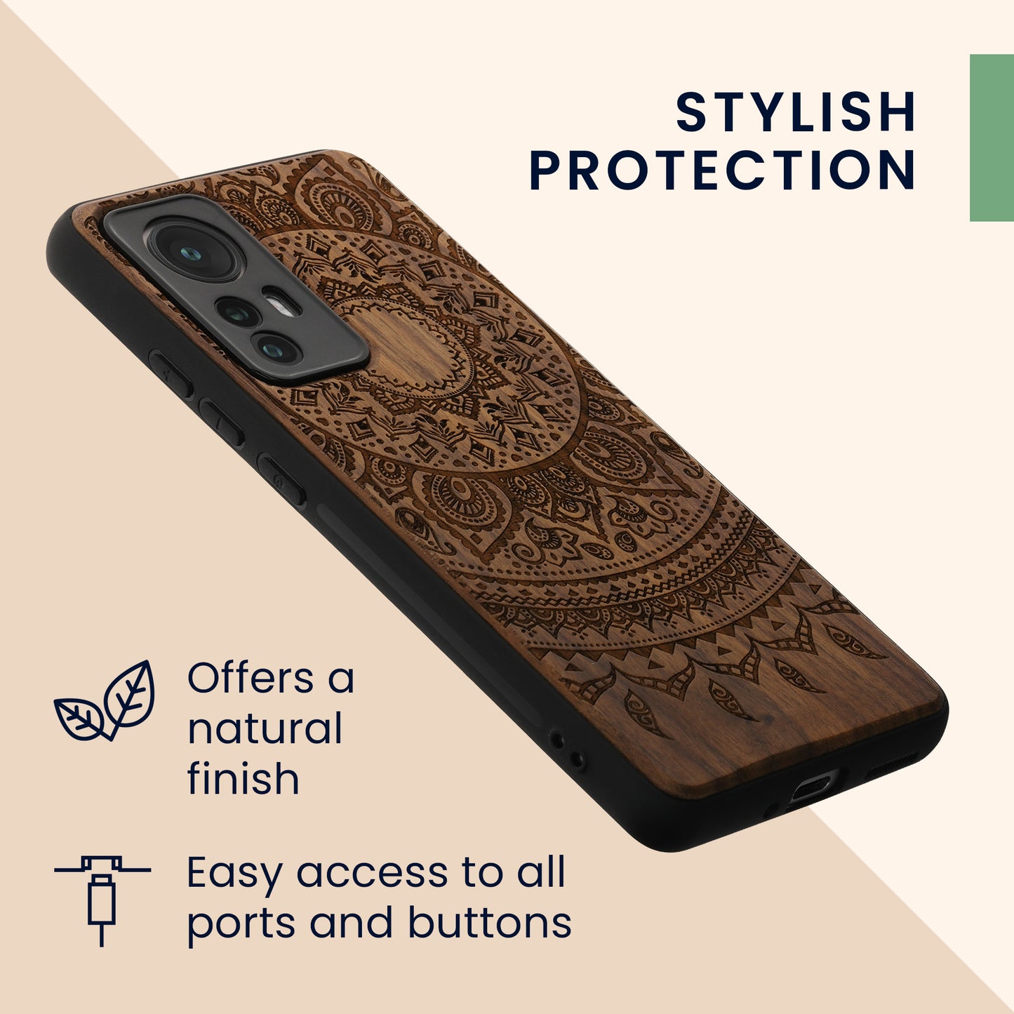 kwmobile Case Compatible with Xiaomi 12 / 12X Phone Cover TPU Phone Case Compass Vintage