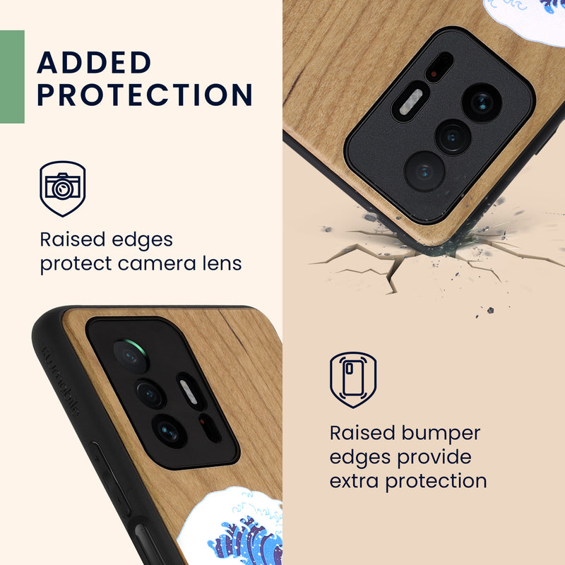 kwmobile Case Compatible with Xiaomi 11T / 11T Pro Case - Phone Cover - TPU Phone Case Compass Vintage