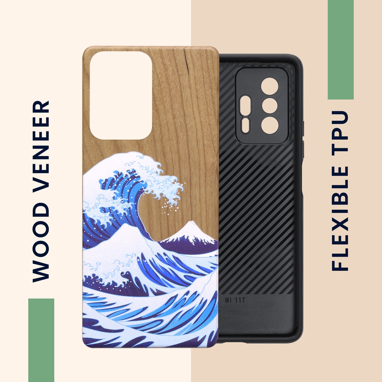 kwmobile Case Compatible with Xiaomi 11T / 11T Pro Case - Phone Cover - TPU Phone Case Compass Vintage