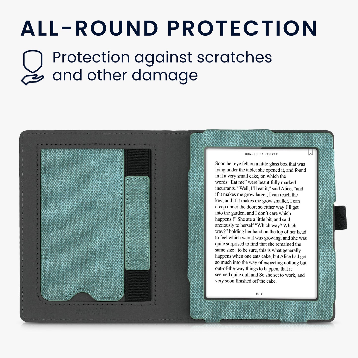 kwmobile Flip Case compatible with Kobo Aura Edition 1 - Hand Strap - Cover