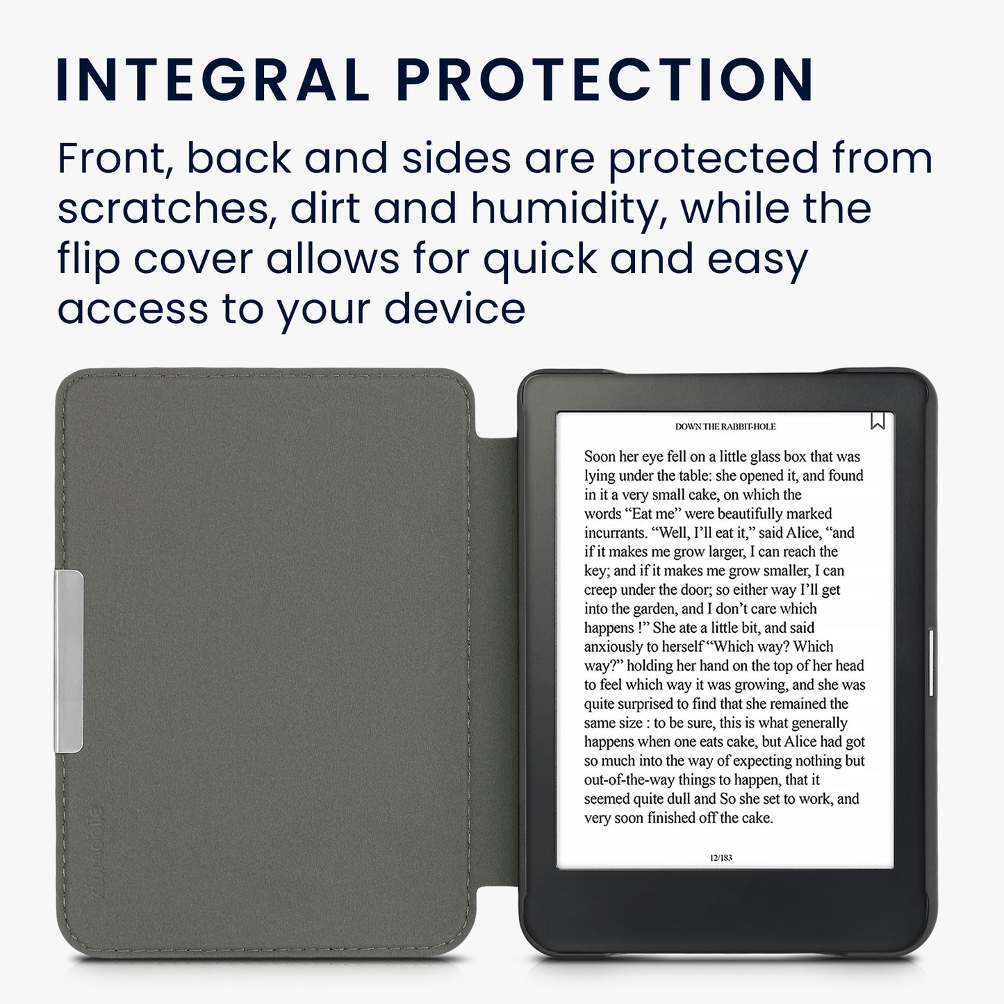 kwmobile Case Compatible with Kobo Clara HD - Faux Leather eReader Protective Cover