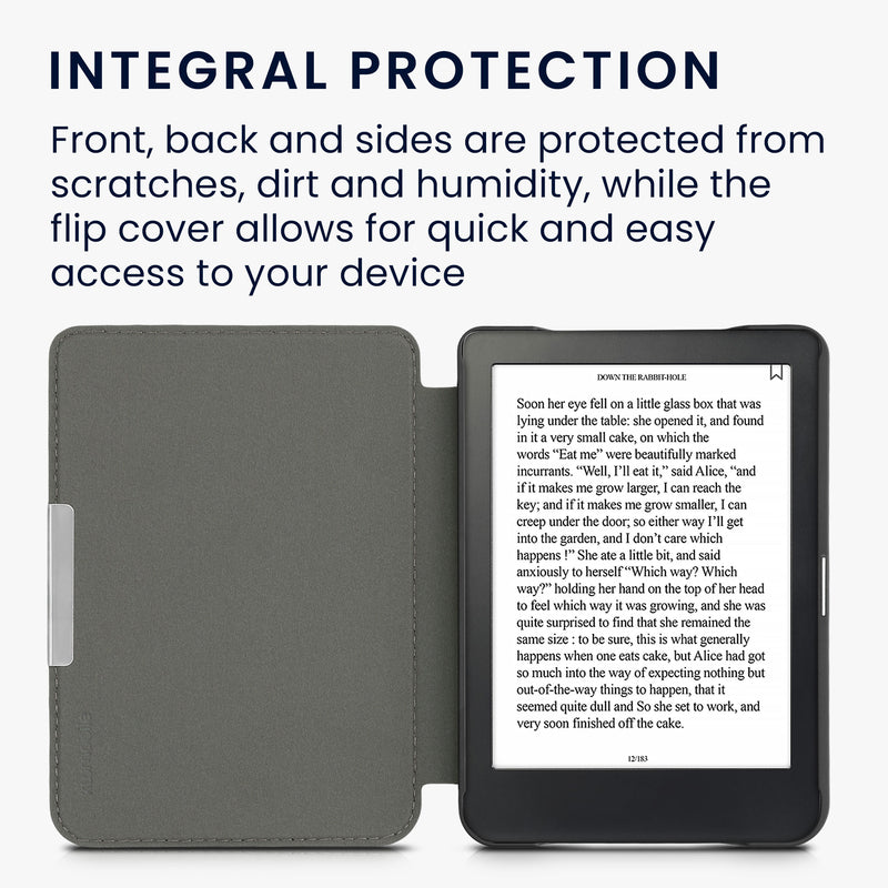 kwmobile Case Compatible with Kobo Clara HD - Faux Leather eReader Protective Cover