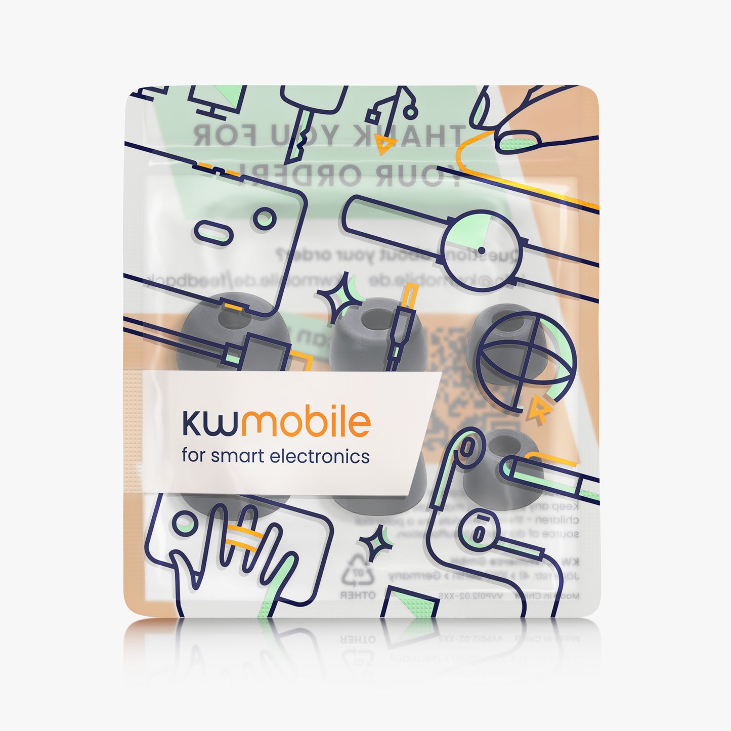 kwmobile Earpads compatible with Jabra Elite 75t / 65t / Active