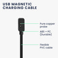 kwmobile USB Cable Charger compatible with Xiaomi Redmi Watch 2 Lite / Redmi Watch 3 / Band 7 Pro / Smart Band Pro Charging Cable Smart Watch Replacement Cable Fitness Tracker Charging Cable