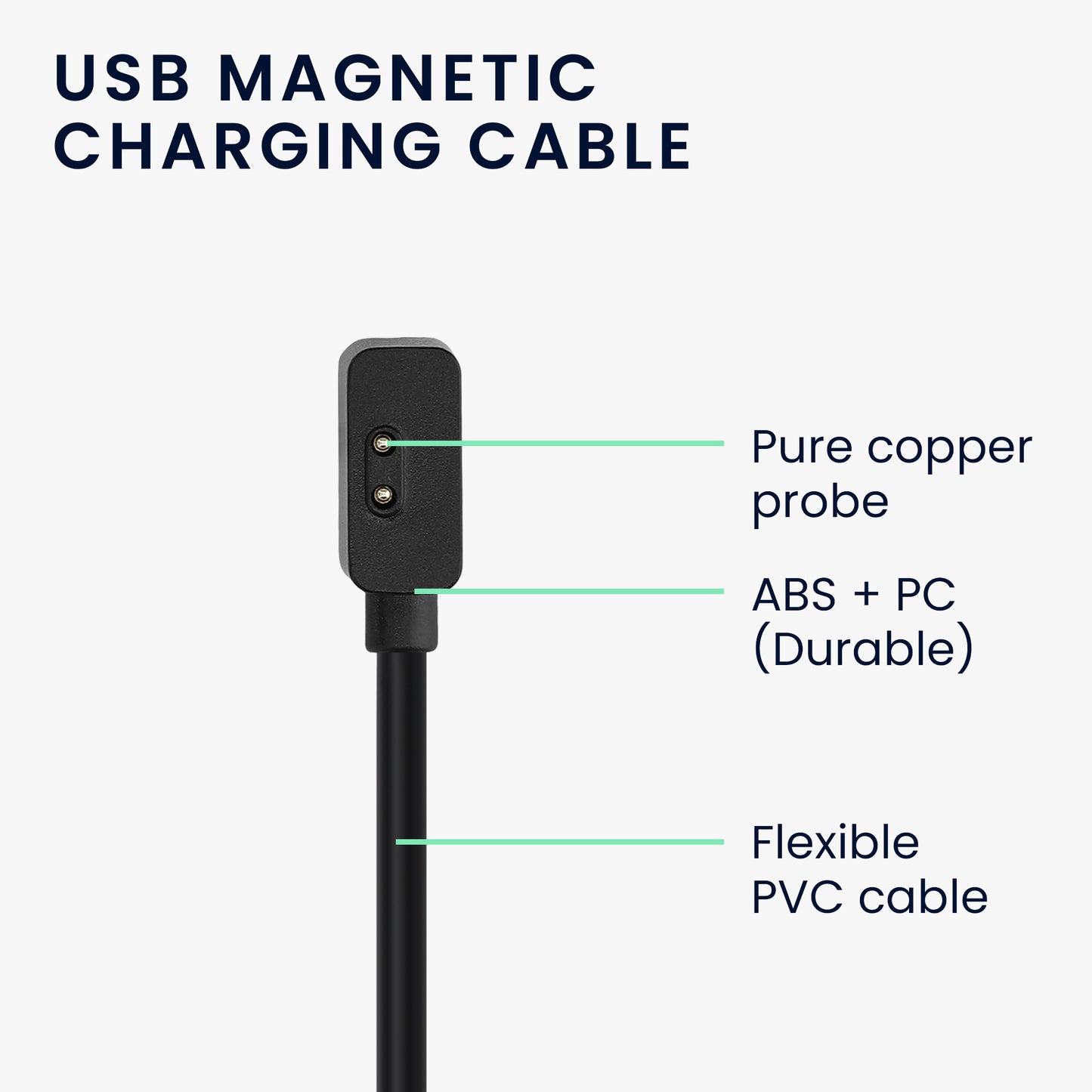 kwmobile USB Cable Charger compatible with Xiaomi Redmi Watch 2 Lite / Redmi Watch 3 / Band 7 Pro / Smart Band Pro Charging Cable Smart Watch Replacement Cable Fitness Tracker Charging Cable