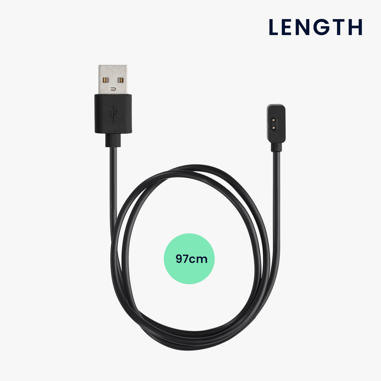 kwmobile USB Cable Charger compatible with Xiaomi Redmi Watch 2 Lite / Redmi Watch 3 / Band 7 Pro / Smart Band Pro Charging Cable Smart Watch Replacement Cable Fitness Tracker Charging Cable