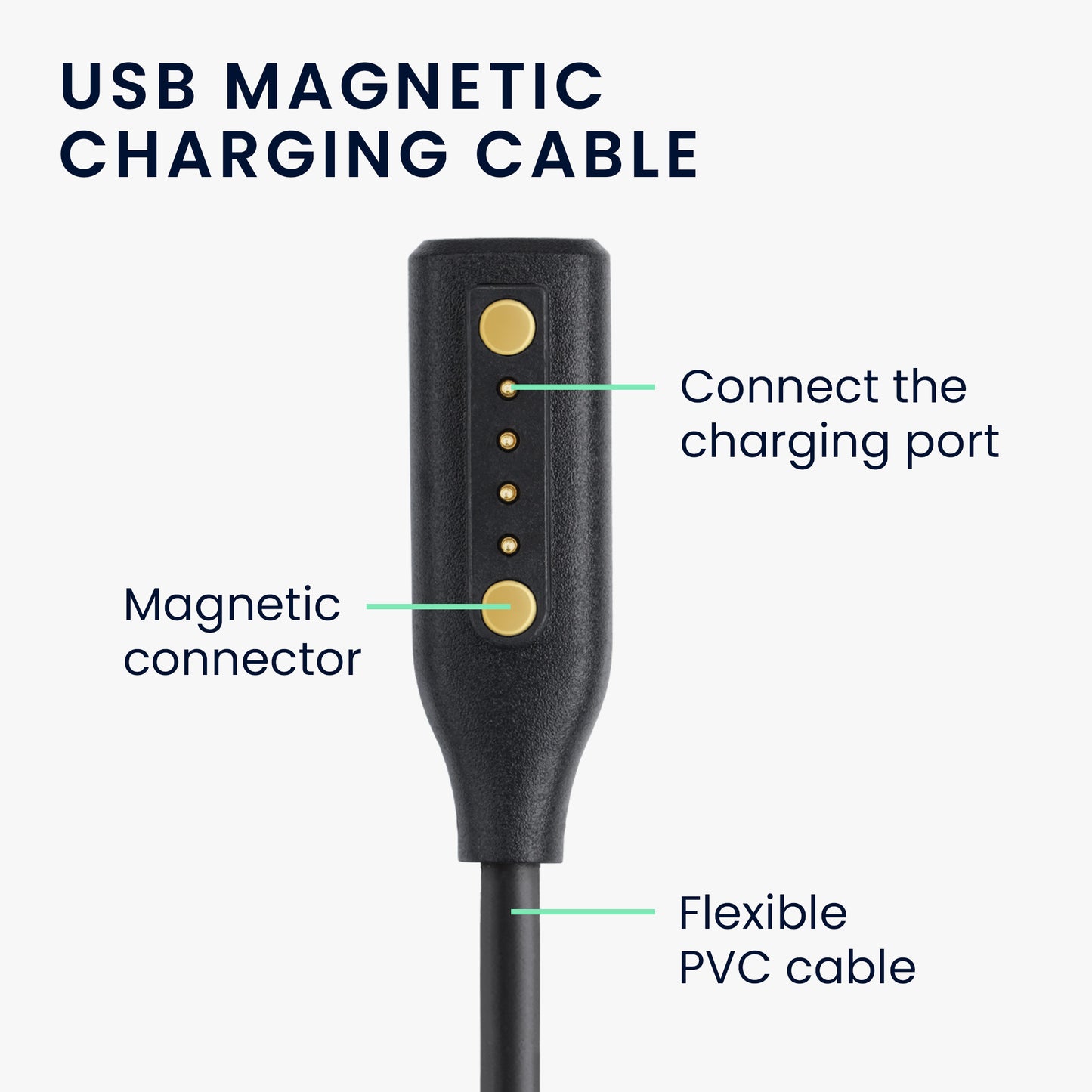 kwmobile USB Charging Cable compatible with Bose Frames - Cable for Audio Sunglasses Replacement Cable