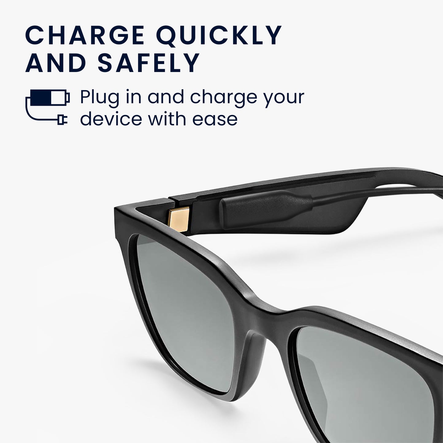 kwmobile USB Charging Cable compatible with Bose Frames - Cable for Audio Sunglasses Replacement Cable