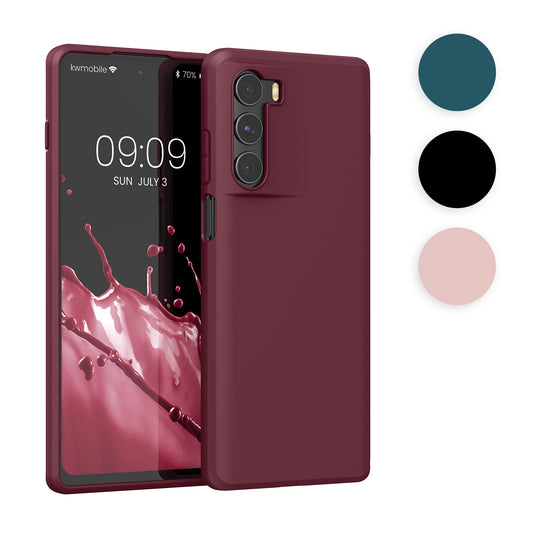 kwmobile Hülle kompatibel mit Motorola Moto G200 5G Hülle - weiches TPU Silikon Case - Cover geeignet für kabelloses Laden - Tawny Red Tawny Red  