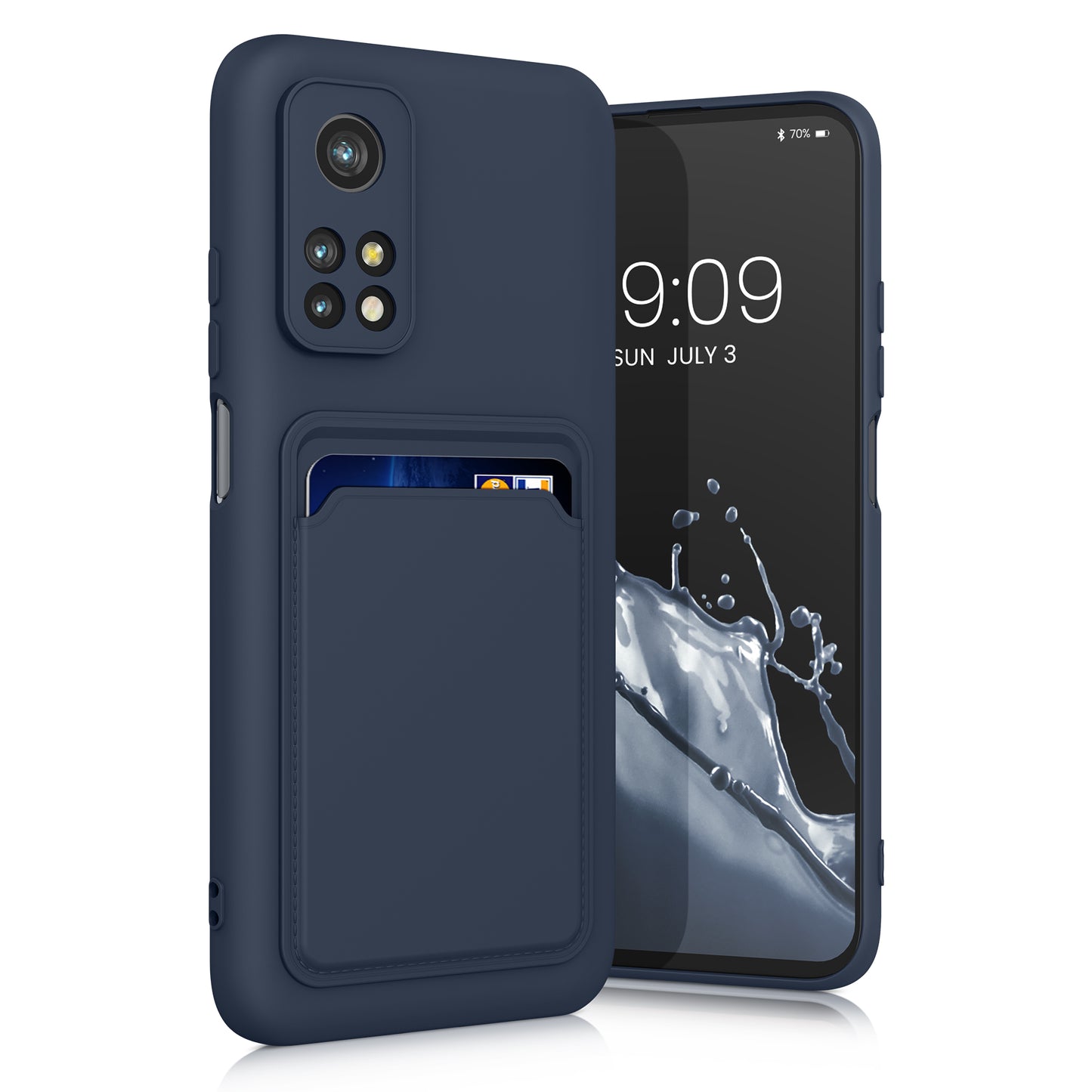 kwmobile Phone Case Compatible with Xiaomi Mi 10T / Mi 10T Pro Case - Phone Cover with Card Slot