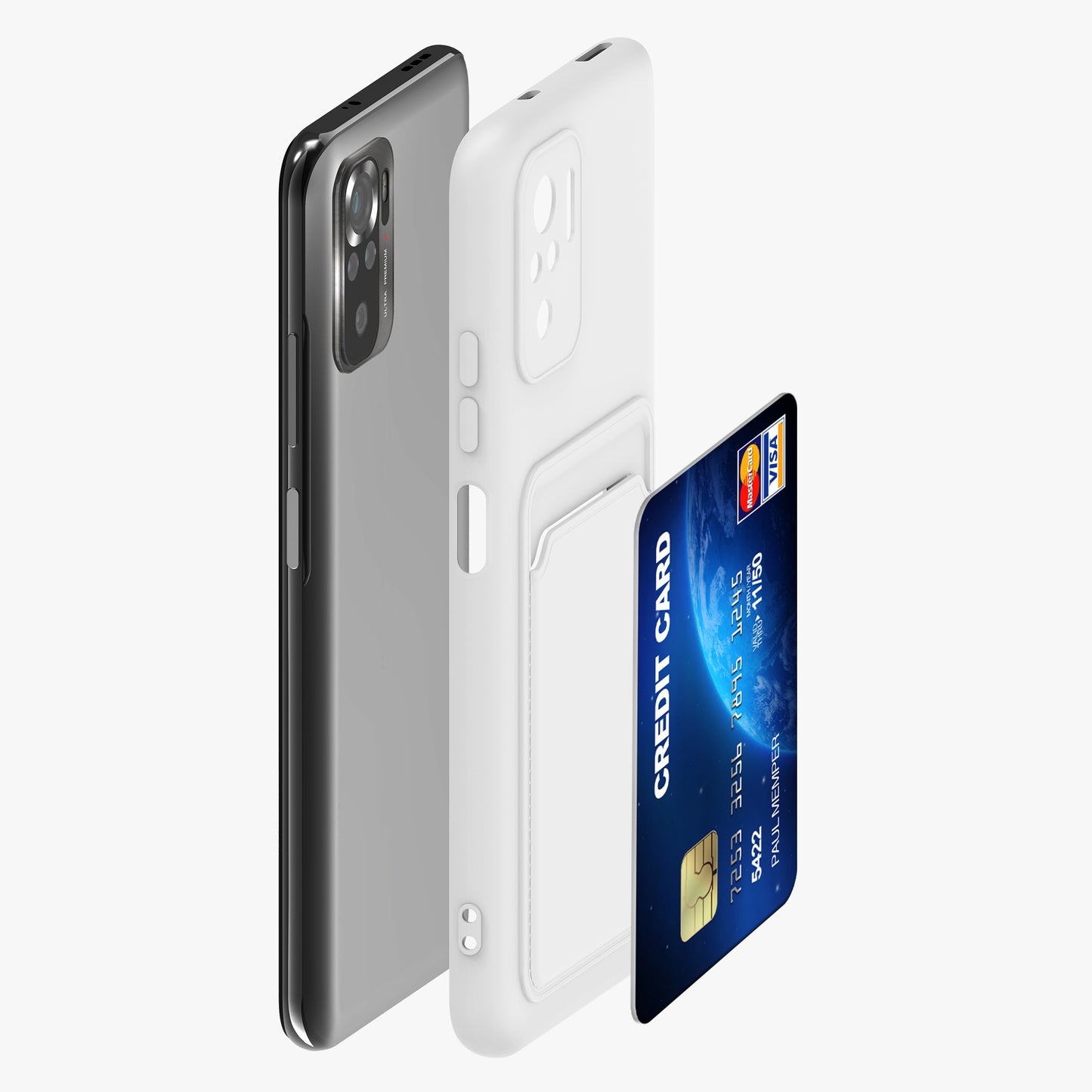kwmobile Phone Case compatible with Xiaomi Redmi Note 10 / Note 10S Case - Phone Cover with Card Slot