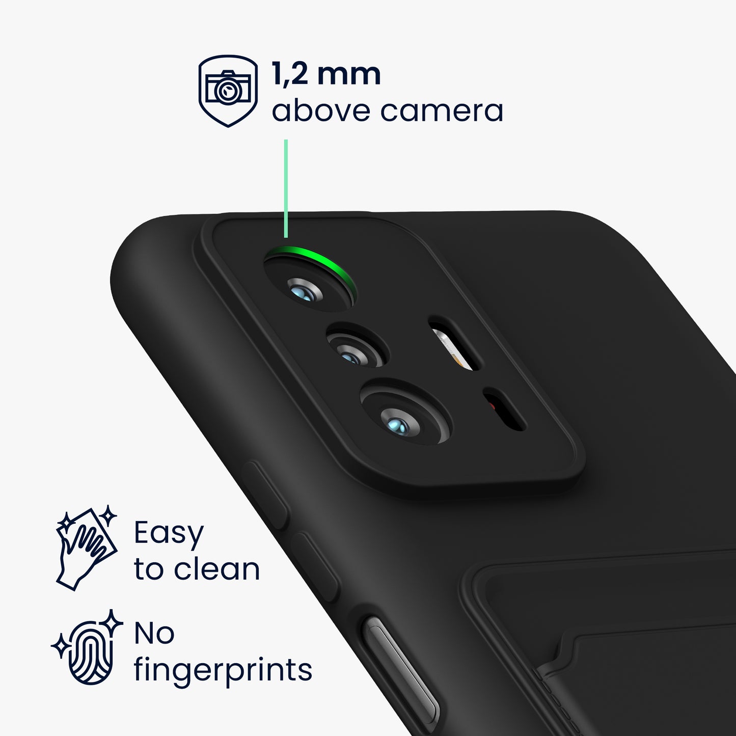 kwmobile Phone Case compatible with Xiaomi 11T / 11T Pro Case - Mobile Phone Cover with Card Slot