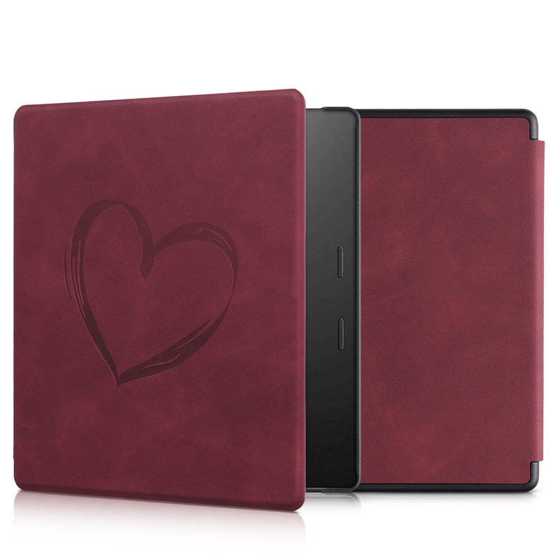 kwmobile Case for Amazon Kindle Oasis 10th Generation - Faux Leather eReader Cover with Auto Sleep Function - Dandelion Love