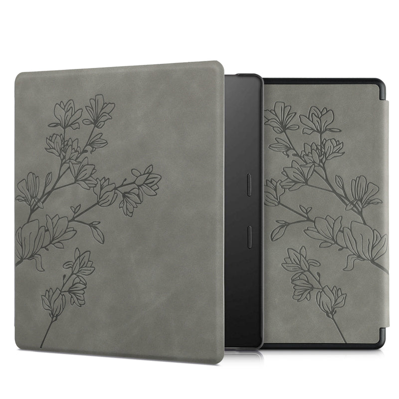 kwmobile Case for Amazon Kindle Oasis 10th Generation - Faux Leather eReader Cover with Auto Sleep Function - Dandelion Love