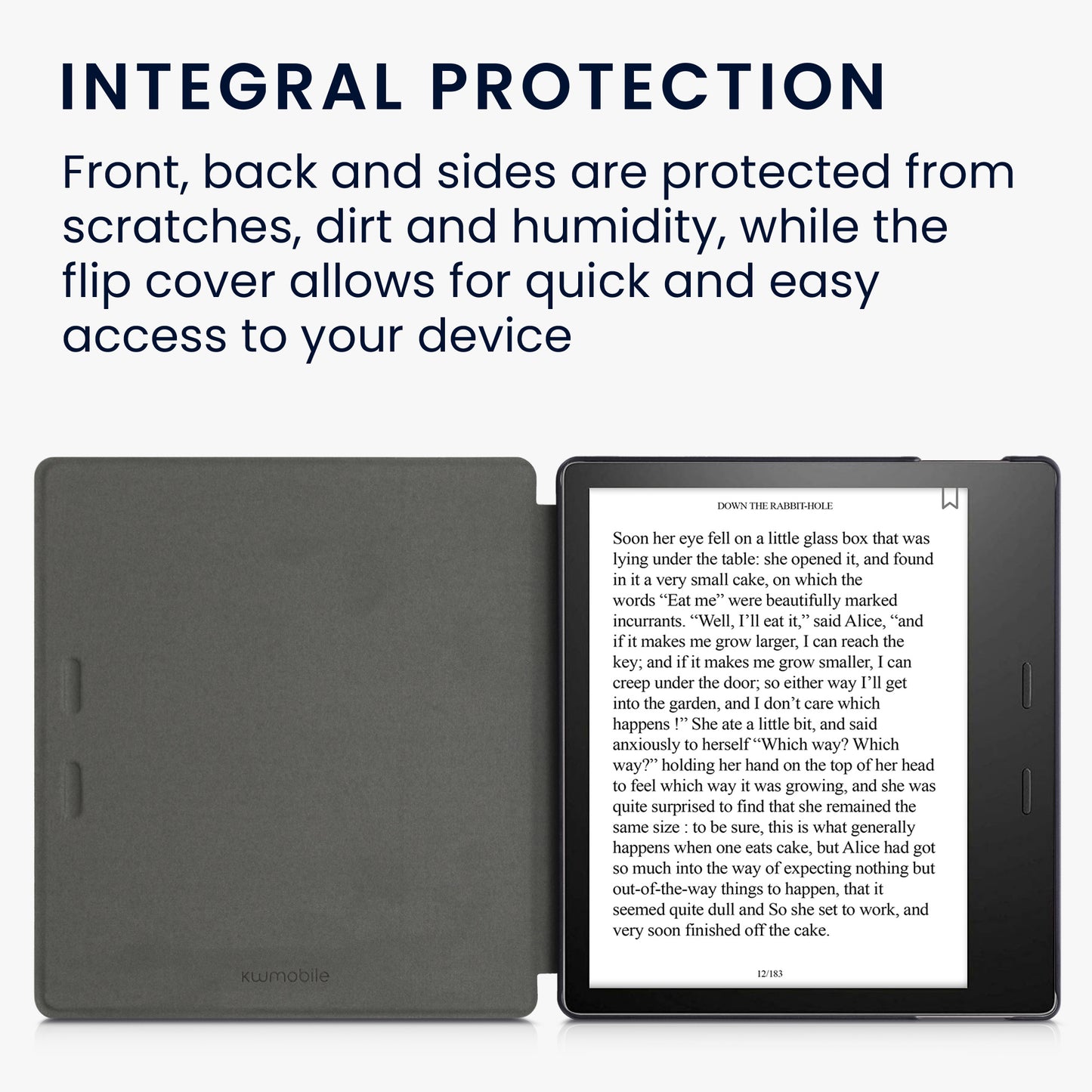 kwmobile Case for Amazon Kindle Oasis 10th Generation - Faux Leather eReader Cover with Auto Sleep Function - Dandelion Love