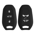 kwmobile Car Key Cover compatible with Opel 3-Button Smart Key Keyless Go Car Key - Key Case Rally Stripes Sidelines Black