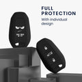 kwmobile Car Key Cover compatible with Opel 3-Button Smart Key Keyless Go Car Key - Key Case Rally Stripes Sidelines Black