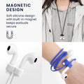 kwmobile Magnetic Strap compatible with Apple Airpods 1 / 2 / 3 / 4 / Pro 1 / Airpods Pro 2 Headphones - 80 cm Headphone Holder Band Strap