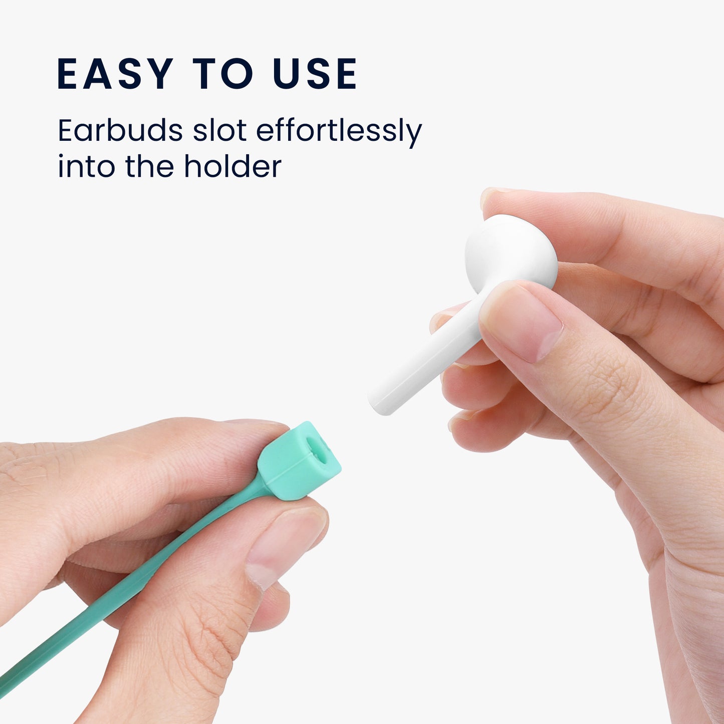 kwmobile Magnetic Strap compatible with Apple Airpods 1 / 2 / 3 / 4 / Pro 1 / Airpods Pro 2 Headphones - 80 cm Headphone Holder Band Strap