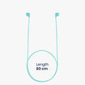 kwmobile Magnetic Strap compatible with Apple Airpods 1 / 2 / 3 / 4 / Pro 1 / Airpods Pro 2 Headphones - 80 cm Headphone Holder Band Strap