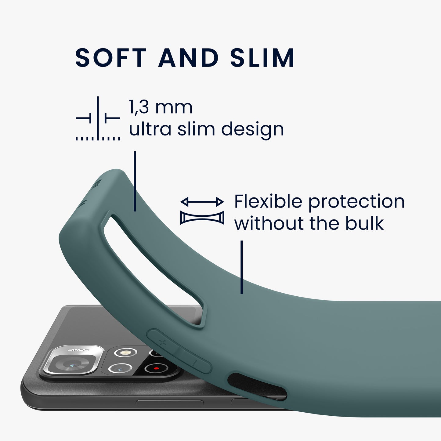 kwmobile Case for Xiaomi Redmi Note 11S 5G / Poco M4 Pro 5G - Wireless Charging - Protective Cover