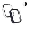 kwmobile 2x Cover kompatibel mit Realme Watch 2 Pro Hülle - Fullbody Fitnesstracker Case Set aus Glas - Schwarz Transparent Schwarz  [dsg01]