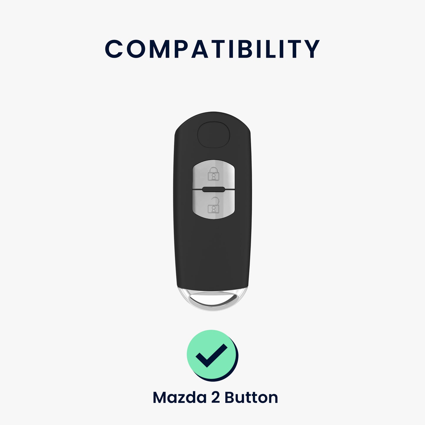 kwmobile Car Key Cover compatible with Mazda 2-Button Keyless Go Car Key - Silicone Case
