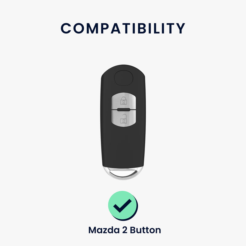 kwmobile Car Key Cover compatible with Mazda 2-Button Keyless Go Car Key - Silicone Case